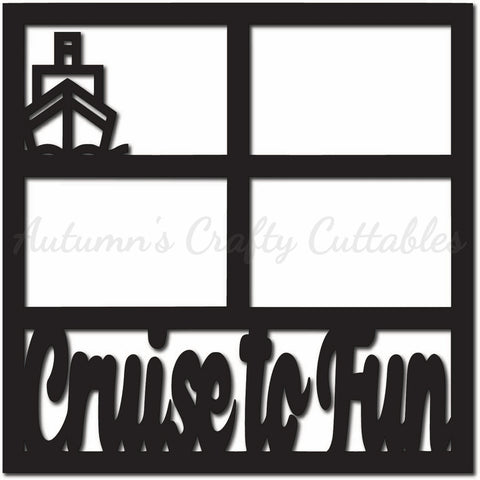 Cruise to Fun - 4 Frames - Scrapbook Page Overlay Die Cut