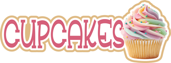 Cupcakes - Scrapbook Page Title Sticker