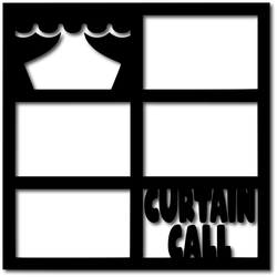 Curtain Call - 6 Frames - Scrapbook Page Overlay