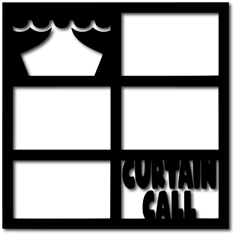 Curtain Call - 6 Frames - Scrapbook Page Overlay