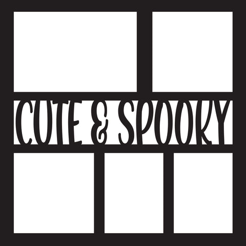 Cute & Spooky - 5 Frames  - Scrapbook Page Overlay Die Cut