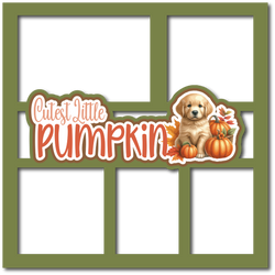 Cutest Little Pumpkin - 5 Frames - Scrapbook Page Layered Overlay Kit