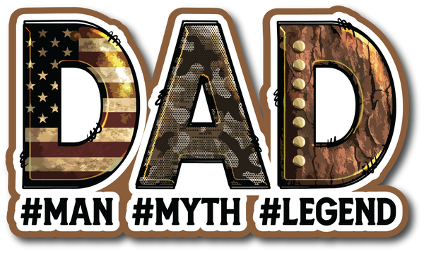 Dad Man Myth Legend - Scrapbook Page Title Sticker