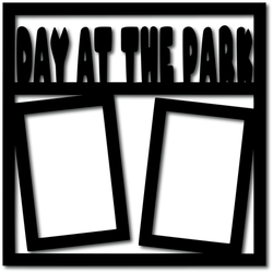 Day at the Park - 2 Vertical Frames - Scrapbook Overlay - Digital Cut File - SVG - INSTANT DOWNLOAD