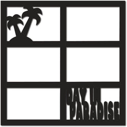 Day in Paradise - 5 Frames - Scrapbook Overlay - Digital Cut File - SVG - INSTANT DOWNLOAD