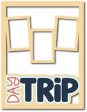 Day Trip - 3 Frames - Scrapbook Page Layered Overlay Kit - 8.5 x 11