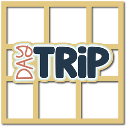 Day Trip - 6 Frames - Scrapbook Page Layered Overlay Kit