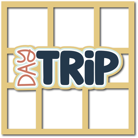 Day Trip - 6 Frames - Scrapbook Page Layered Overlay Kit
