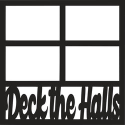 Deck the Halls - 4 Frames - Scrapbook Page Overlay Die Cut - Choose a Color
