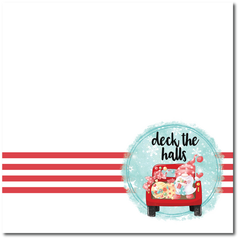 Deck the Halls - Printed Premade Scrapbook Page 12x12 Layout