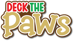 Deck the Paws - Scrapbook Page Title Sticker