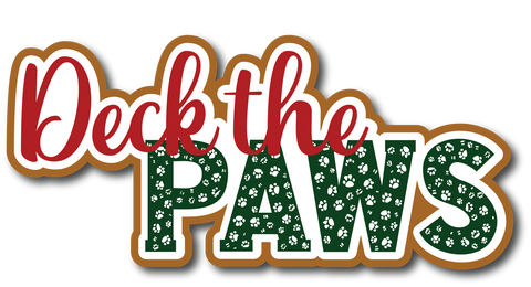 Deck the Paws - Scrapbook Page Title Sticker