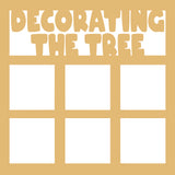 Decorating the Tree - 6 Frames - Scrapbook Page Overlay Die Cut - Choose a Color