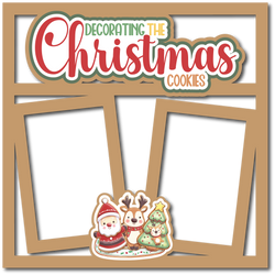 Decorating the Christmas Cookies - 2 Frames - Scrapbook Page Layered Overlay Kit
