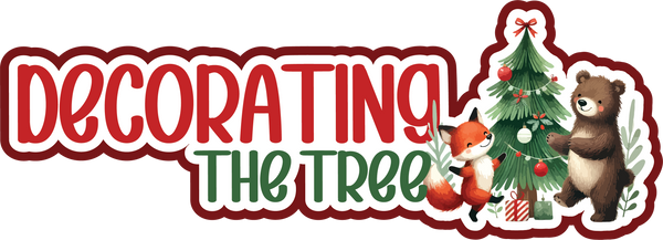 Decorating the Tree - Scrapbook Page Title Sticker