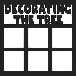 Decorating the Tree - 6 Frames - Scrapbook Page Overlay Die Cut - Choose a Color