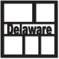 Delaware - 5 Frames - Scrapbook Overlay - Digital Cut File - SVG - INSTANT DOWNLOAD