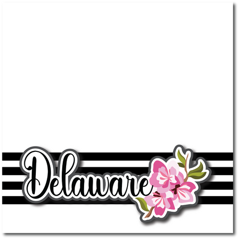 Delaware - Printed Premade Scrapbook Page 12x12 Layout