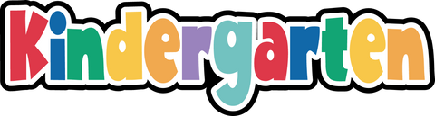 Kindergarten - Scrapbook Page Title Die Cut