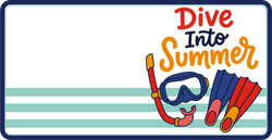 Dive into Summer - Scrapbook Page Title Die Cut