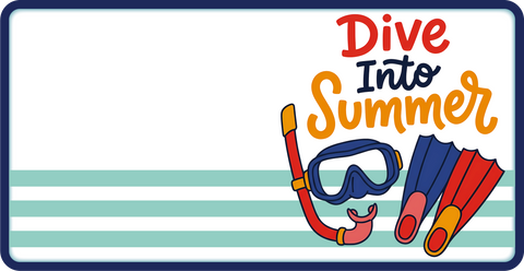 Dive into Summer - Scrapbook Page Title Die Cut