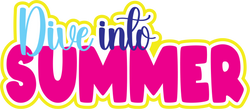 Dive into Summer - Scrapbook Page Title Die Cut