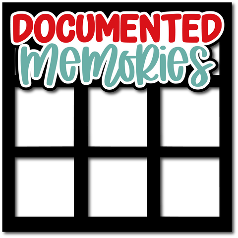 Documented Memories - 6 Square Frames - Layered Overlay - Digital Cut File - SVG - INSTANT DOWNLOAD
