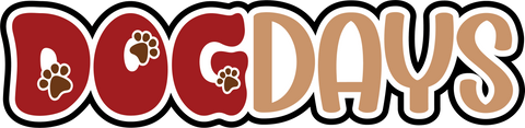 Dog Days - Scrapbook Page Title Die Cut