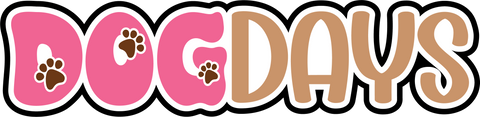Dog Days - Scrapbook Page Title Die Cut