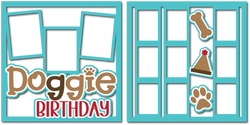 Doggie Birthday -12 Frames - Layered Overlay Set - Digital Cut File - SVG - INSTANT DOWNLOAD
