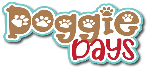 Doggie Days - Scrapbook Page Title Die Cut