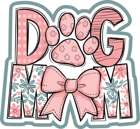 Dog Mom - Scrapbook Page Title Die Cut