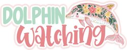 Dolphin Watching - Scrapbook Page Title Die Cut