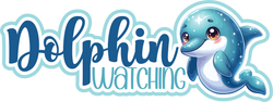 Dolphin Watching - Scrapbook Page Title Die Cut