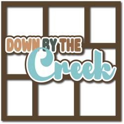 Down by the Creek - 6 Frames - Layered Overlay - Digital Cut File - SVG - INSTANT DOWNLOAD