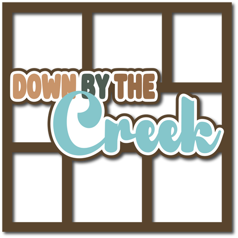 Down by the Creek - 6 Frames - Layered Overlay - Digital Cut File - SVG - INSTANT DOWNLOAD