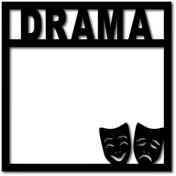 Drama - Scrapbook Overlay - Digital Cut File - SVG - INSTANT DOWNLOAD