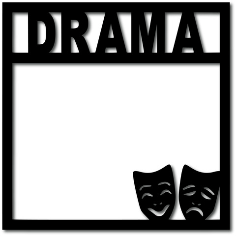 Drama - Scrapbook Overlay - Digital Cut File - SVG - INSTANT DOWNLOAD