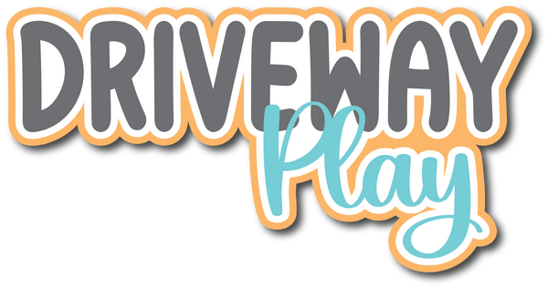 Driveway Play - Scrapbook Page Title Sticker