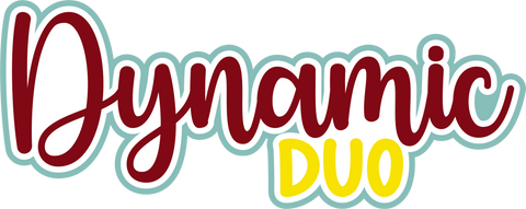 Dynamic Duo - Scrapbook Page Title Die Cut