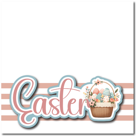 Easter - Printed Premade Scrapbook Page 12x12 Layout