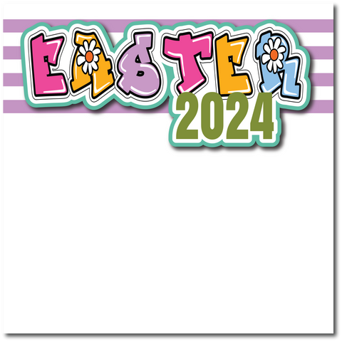 Easter 2024 - Printed Premade Scrapbook Page 12x12 Layout