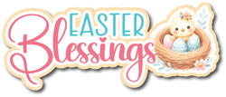 Easter Blessings - Scrapbook Page Title Die Cut