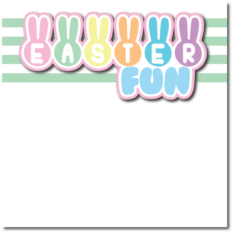 Easter Fun - Printed Premade Scrapbook Page 12x12 Layout