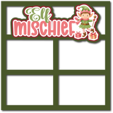 Elf Mischief - 4 Frames - Scrapbook Page Layered Overlay Kit