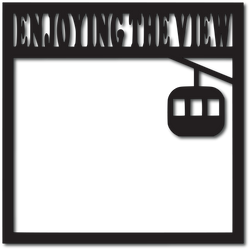 Enjoying the View - Gondola - Scrapbook Overlay - Digital Cut File - SVG - INSTANT DOWNLOAD