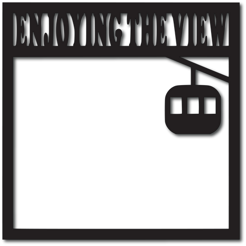 Enjoying the View - Gondola - Scrapbook Overlay - Digital Cut File - SVG - INSTANT DOWNLOAD