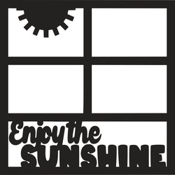 Enjoy the Sunshine - 4 Frames - Scrapbook Page Overlay Die Cut