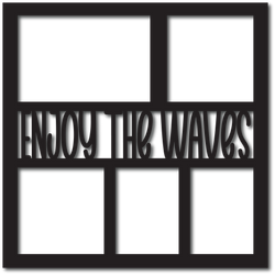 Enjoy the Waves- 5 Frames - Scrapbook Overlay - Digital Cut File - SVG - INSTANT DOWNLOAD