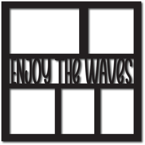 Enjoy the Waves- 5 Frames - Scrapbook Overlay - Digital Cut File - SVG - INSTANT DOWNLOAD